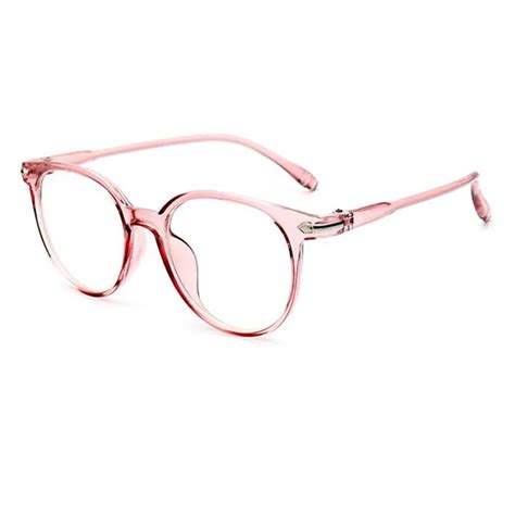 clear pink eyeglass frames